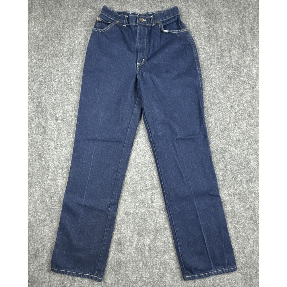 Vintage Chic Jeans Womens Size 10 Short Solid Dark Wash Mom Jeans